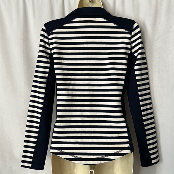 Lauren Ralph Lauren NWT Navy/White Striped Full Zip Jacket Coat **Size XS**🌺🌺 - Picture 2 of 6